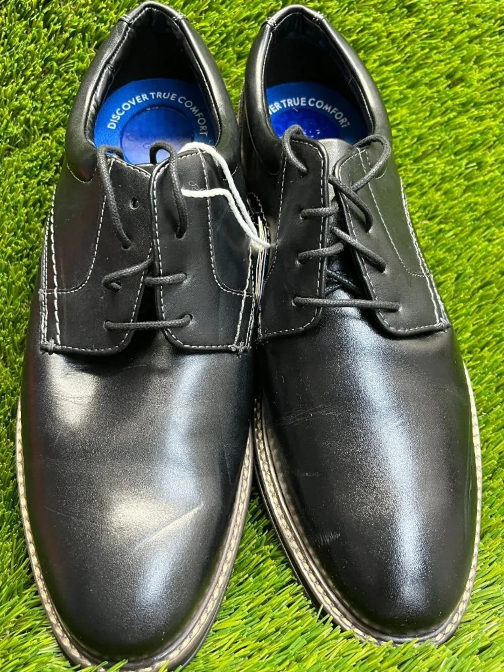Nunn‎ Bush Westfield Mens Size 9.5 Black Classic Plain Toe Oxford Dress Shoes
